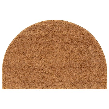 vidaXL Felpudo semicircular de fibra de coco natural 40x60 cm