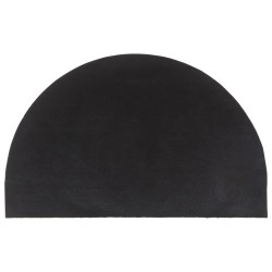 vidaXL Felpudo semicircular de fibra de coco natural 50x80 cm