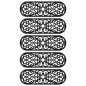 vidaXL Alfombrillas de escalera de goma 5 uds 25x75 cm