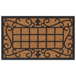 vidaXL Felpudo rectangular de goma y fibra de coco 45x75 cm