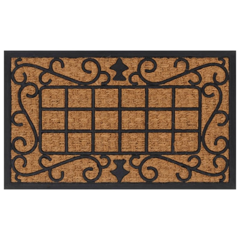 vidaXL Felpudo rectangular de goma y fibra de coco 45x75 cm vidaXL Felpudo rectangular de goma y fibra de coco 45x75 cm