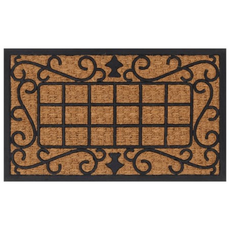 vidaXL Felpudo rectangular de goma y fibra de coco 45x75 cm