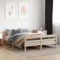 vidaXL Estructura de cama con cabecero madera maciza pino 140x200 cm vidaXL Estructura de cama con cabecero madera maciza pino 140x200 cm