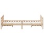 vidaXL Estructura de cama con cabecero madera maciza pino 140x200 cm vidaXL Estructura de cama con cabecero madera maciza pino 140x200 cm