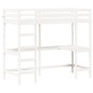 vidaXL Cama alta con escritorio madera maciza pino blanca 75x190 cm vidaXL Cama alta con escritorio madera maciza pino blanca 75x190 cm
