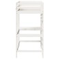 vidaXL Cama alta con escritorio madera maciza pino blanca 75x190 cm vidaXL Cama alta con escritorio madera maciza pino blanca 75x190 cm