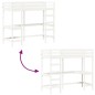 vidaXL Cama alta con escritorio madera maciza pino blanca 75x190 cm vidaXL Cama alta con escritorio madera maciza pino blanca 75x190 cm