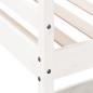 vidaXL Cama alta con escritorio madera maciza pino blanca 75x190 cm vidaXL Cama alta con escritorio madera maciza pino blanca 75x190 cm