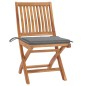 vidaXL Sillas de jardín plegables 4 uds madera maciza teca con cojines vidaXL Sillas de jardín plegables 4 uds madera maciza teca con cojines