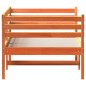 vidaXL Sofá cama de madera maciza de pino marrón cera 100x200 cm