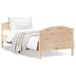 vidaXL Estructura de cama con cabecero madera maciza pino 90x190 cm vidaXL Estructura de cama con cabecero madera maciza pino 90x190 cm