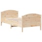 vidaXL Estructura de cama con cabecero madera maciza pino 90x190 cm vidaXL Estructura de cama con cabecero madera maciza pino 90x190 cm