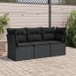 vidaXL Set de sofás de jardín con cojines 3 pzas ratán sintético negro vidaXL Set de sofás de jardín con cojines 3 pzas ratán sintético negro