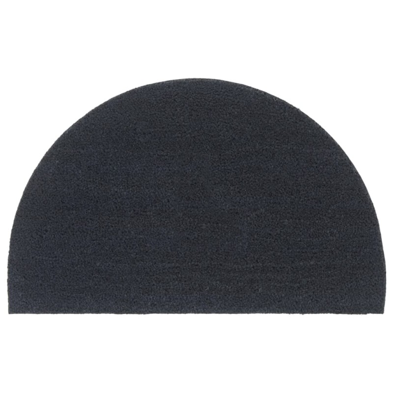 vidaXL Felpudo semicircular de fibra de coco gris oscuro 50x80 cm vidaXL Felpudo semicircular de fibra de coco gris oscuro 50x80 cm