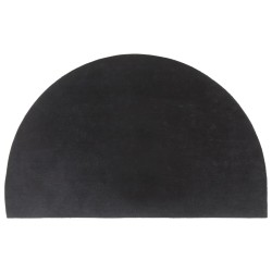 vidaXL Felpudo semicircular de fibra de coco gris oscuro 50x80 cm