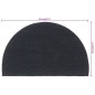 vidaXL Felpudo semicircular de fibra de coco gris oscuro 50x80 cm vidaXL Felpudo semicircular de fibra de coco gris oscuro 50x80 cm