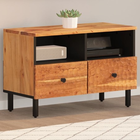 vidaXL Mueble de TV madera maciza de acacia 70x33x46 cm
