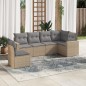 vidaXL Juego de sofás jardín con cojines 6 pzas ratán sintético beige vidaXL Juego de sofás jardín con cojines 6 pzas ratán sintético beige