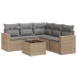 vidaXL Juego de sofás jardín con cojines 6 pzas ratán sintético beige vidaXL Juego de sofás jardín con cojines 6 pzas ratán sintético beige