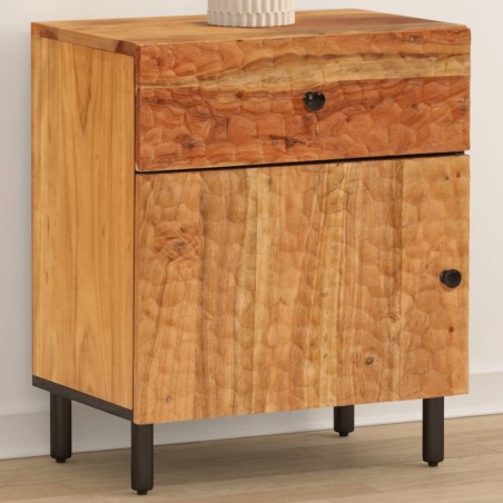 vidaXL Mesita de noche madera maciza de acacia 50x33x60 cm
