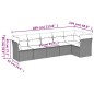 vidaXL Set sofás de jardín 6 piezas y cojines ratán sintético marrón vidaXL Set sofás de jardín 6 piezas y cojines ratán sintético marrón