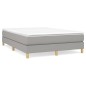 vidaXL Cama box spring con colchón tela gris claro 140x190 cm vidaXL Cama box spring con colchón tela gris claro 140x190 cm