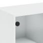 vidaXL Mesa de centro con puertas de vidrio blanca 102x50x42 cm vidaXL Mesa de centro con puertas de vidrio blanca 102x50x42 cm