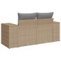 vidaXL Sofá de jardín con cojines de 2 plazas ratán sintético beige vidaXL Sofá de jardín con cojines de 2 plazas ratán sintético beige