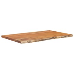 vidaXL Mesa auxiliar madera maciza acacia borde natural 60x40x2,5 cm