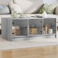 vidaXL Mesa de centro con puertas de vidrio gris Sonoma 102x50x42 cm vidaXL Mesa de centro con puertas de vidrio gris Sonoma 102x50x42 cm