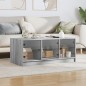 vidaXL Mesa de centro con puertas de vidrio gris Sonoma 102x50x42 cm vidaXL Mesa de centro con puertas de vidrio gris Sonoma 102x50x42 cm