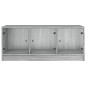 vidaXL Mesa de centro con puertas de vidrio gris Sonoma 102x50x42 cm vidaXL Mesa de centro con puertas de vidrio gris Sonoma 102x50x42 cm