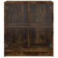 vidaXL Armario auxiliar puertas de vidrio roble Sonoma 68x37x75,5 cm