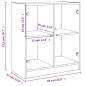 vidaXL Armario auxiliar puertas de vidrio roble Sonoma 68x37x75,5 cm