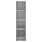 vidaXL Aparador con puertas de vidrio gris Sonoma 35x37x142 cm