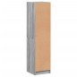 vidaXL Aparador con puertas de vidrio gris Sonoma 35x37x142 cm