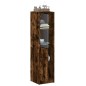 vidaXL Aparador con puerta de vidrio roble ahumado 35x37x142 cm vidaXL Aparador con puerta de vidrio roble ahumado 35x37x142 cm