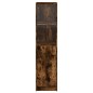 vidaXL Aparador con puerta de vidrio roble ahumado 35x37x142 cm vidaXL Aparador con puerta de vidrio roble ahumado 35x37x142 cm