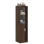 vidaXL Aparador con puerta de vidrio marrón roble 35x37x142 cm vidaXL Aparador con puerta de vidrio marrón roble 35x37x142 cm