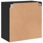 vidaXL Mueble de pared con puertas de vidrio negro 68x37x68,5 cm vidaXL Mueble de pared con puertas de vidrio negro 68x37x68,5 cm