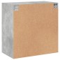 vidaXL Mueble de pared puertas de vidrio gris hormigón 68x37x68,5 cm