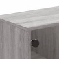 vidaXL Mueble de TV con puertas de vidrio gris Sonoma 102x37x50 cm vidaXL Mueble de TV con puertas de vidrio gris Sonoma 102x37x50 cm