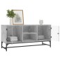 vidaXL Mueble de TV con puertas de vidrio gris hormigón 102x37x50 cm vidaXL Mueble de TV con puertas de vidrio gris hormigón 102x37x50 cm