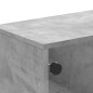 vidaXL Mueble de TV con puertas de vidrio gris hormigón 102x37x50 cm vidaXL Mueble de TV con puertas de vidrio gris hormigón 102x37x50 cm