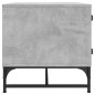 vidaXL Mesa de centro puertas de vidrio gris hormigón 68,5x50x50 cm vidaXL Mesa de centro puertas de vidrio gris hormigón 68,5x50x50 cm