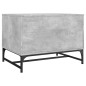 vidaXL Mesa de centro puertas de vidrio gris hormigón 68,5x50x50 cm vidaXL Mesa de centro puertas de vidrio gris hormigón 68,5x50x50 cm
