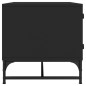 vidaXL Mesa de centro con puertas de vidrio negra 68,5x50x50 cm