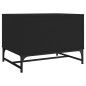 vidaXL Mesa de centro con puertas de vidrio negra 68,5x50x50 cm