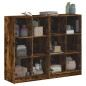 vidaXL Estantería con puertas madera roble ahumado 136x37x109 cm vidaXL Estantería con puertas madera roble ahumado 136x37x109 cm