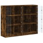 vidaXL Estantería con puertas madera roble ahumado 136x37x109 cm vidaXL Estantería con puertas madera roble ahumado 136x37x109 cm